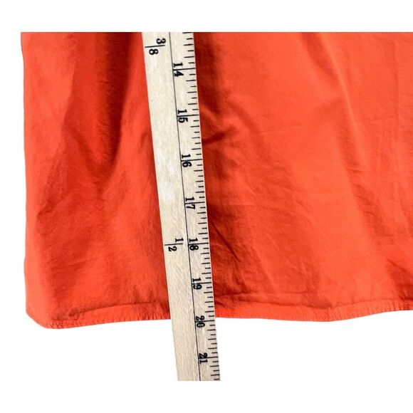 Alice + Olivia Loryn Blouse S Orange Poplin Off Shoulder Ruffle Top Boho Cottage - Picture 7 of 13